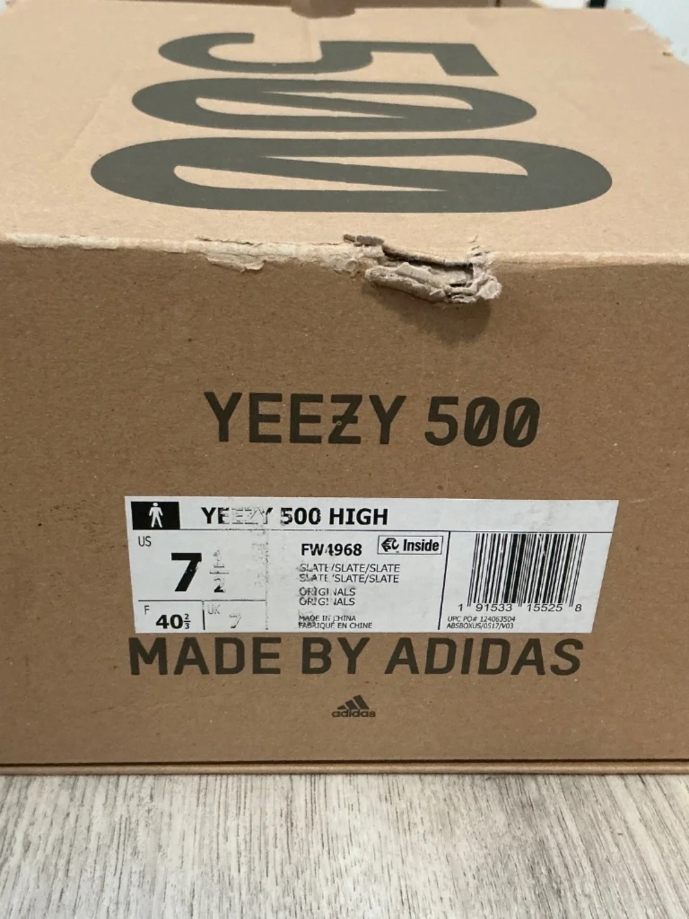 Authentic Adidas Yeezy 500 High Slate
